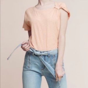 Anthropologie Delete Knot Shoulder Tee by Deletta
